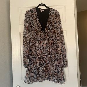 NWT Chelsea28 Floral Long Sleeve Chiffon Dress